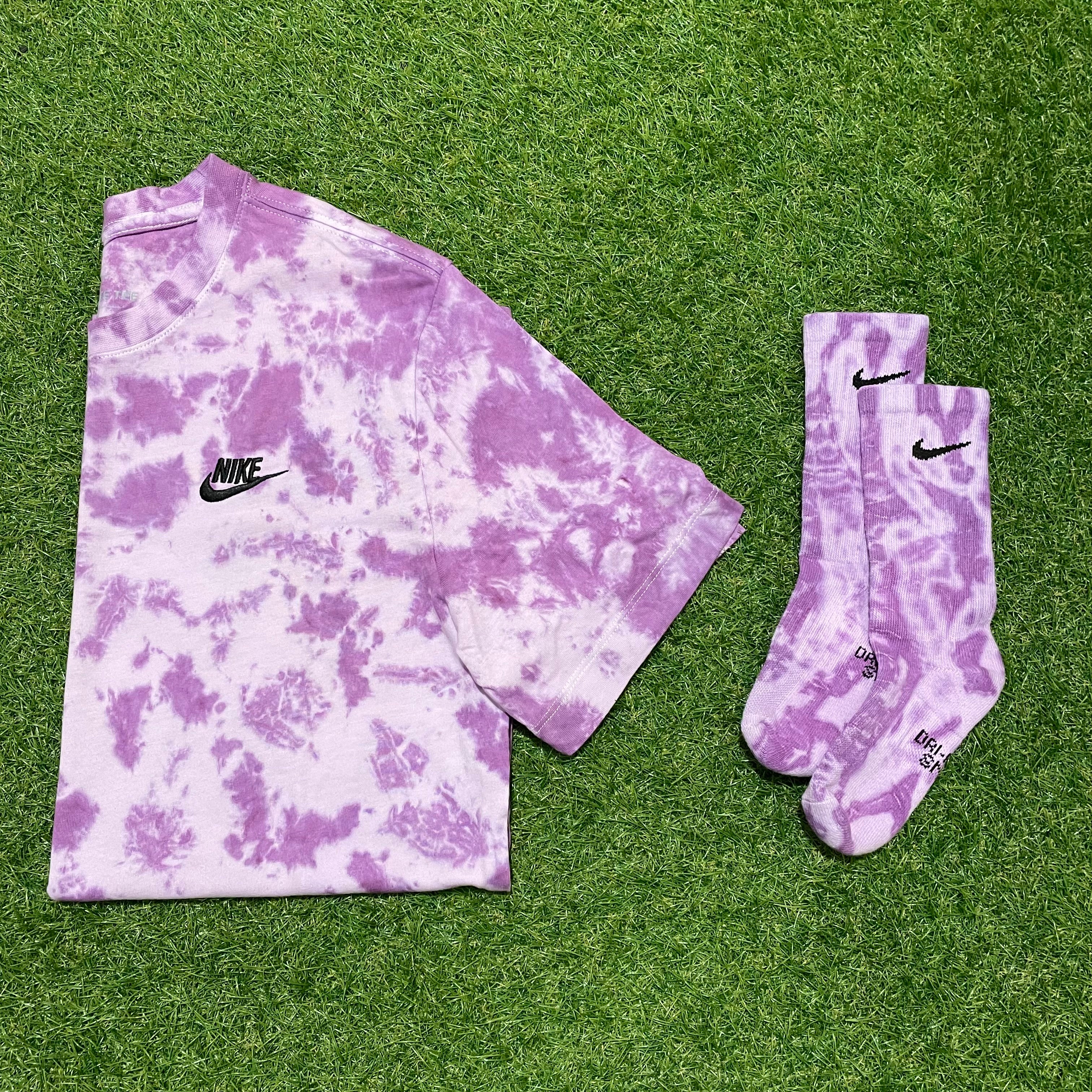 ‘Marbled Purple’ T-Shirt & Sock Bundle