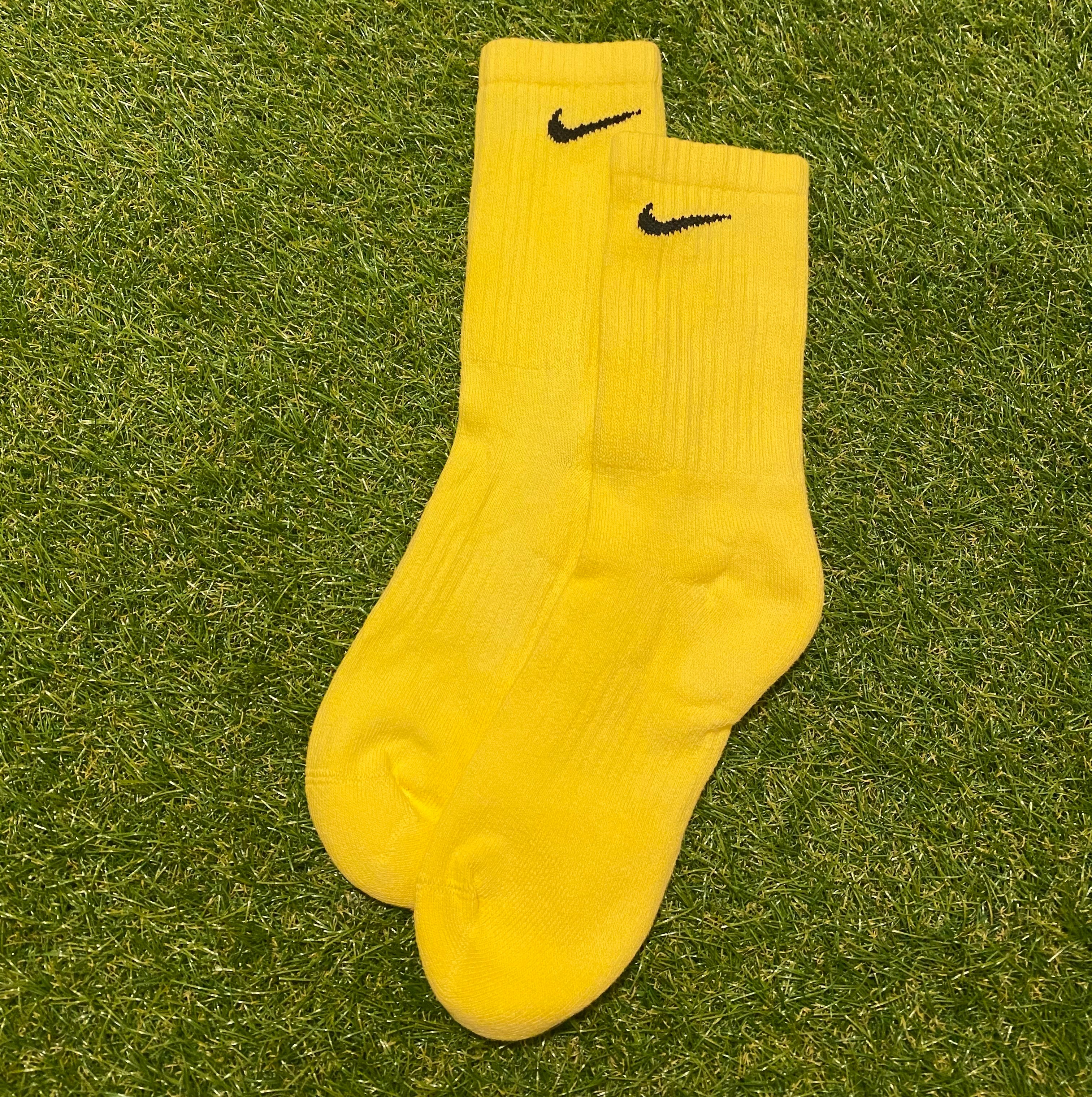 Nike 'Block Yellow' Socks – Custom Curated